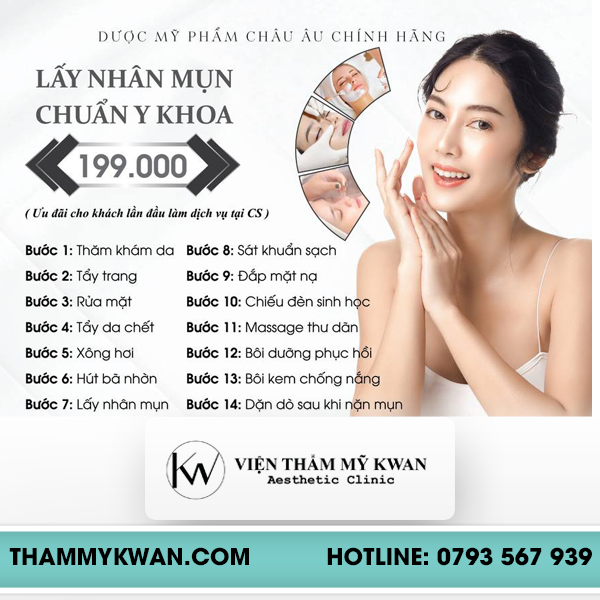 Lấy nhân mụn chuẩn y khoa